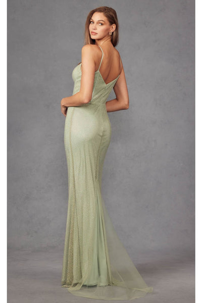 Sleeveless Beaded Net Mesh Mermaid Gown by Juliet JT2470S - Dress