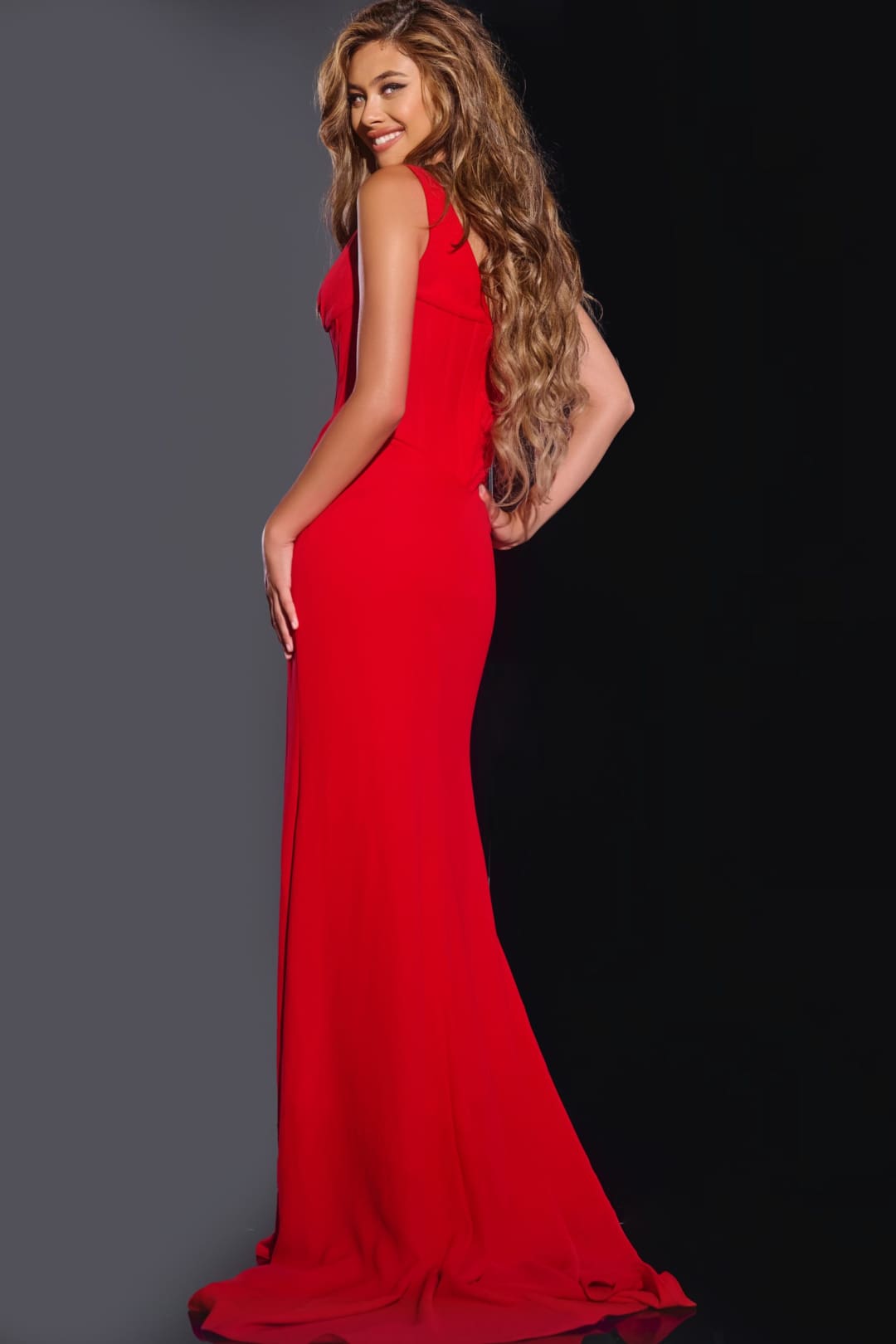 Sleeveless Corset A-line Slit Gown by Jovani 40783 - Long Formal Dresses