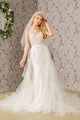Sleeveless Corset Overskirt Bridal Gown by GLS Gloria GL3425 - XS / Ivory - Long Formal Dresses