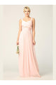 Sleeveless Long Bridesmaids Mesh Dress - The Dress Outlet