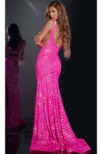 Sleeveless Long Sequin Prom Dress: Jovani 38053 - Apparel & Accessories > Clothing > Dresses