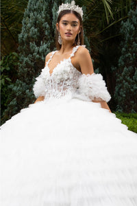 Sleeveless Ruffled Ball Gown by GLS Gloria GL3610 - Quinceanera Dresses