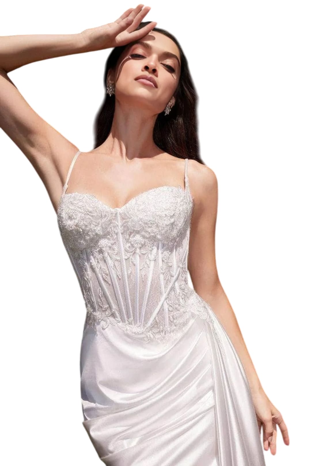 Sleeveless Satin Bridal Dress 2025 Elegant Wedding Gown - Off White / 2 - Prom