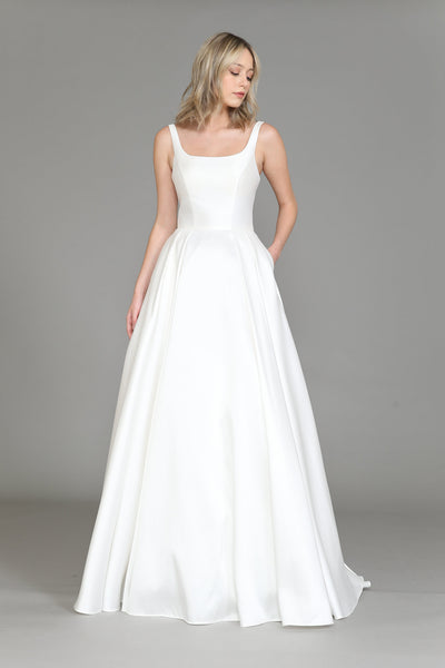 Poly USA 8528 Sleeveless Satin Wedding Gown