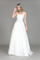 Vestido de novia de satén sin mangas de Poly USA 8528