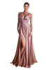 Sleeveless Shirring Prom Evening Dress 2025 Elegant Satin Gown - Dress