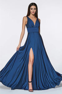 Sleeveless Shirring Prom Evening Dress 2025 Elegant Satin Gown - EMERALD / 2 - Dress