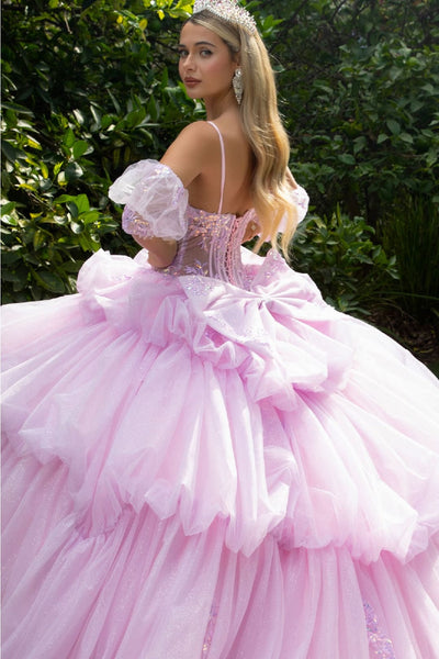 Sleeveless Tiered Ball Gown by GLS Gloria GL3546 - Quinceanera Dresses