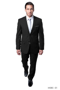 Slim Fit Black Suit - US46L/W40 / EU56L/W50 - Mens Suits