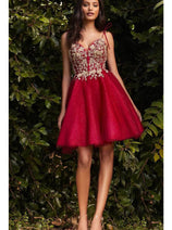 Sorority Formal Dress For Rush By Ladivine CD0188 Short Outfit