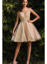 Sorority Formal Dress For Rush By Ladivine CD0188 Short Outfit