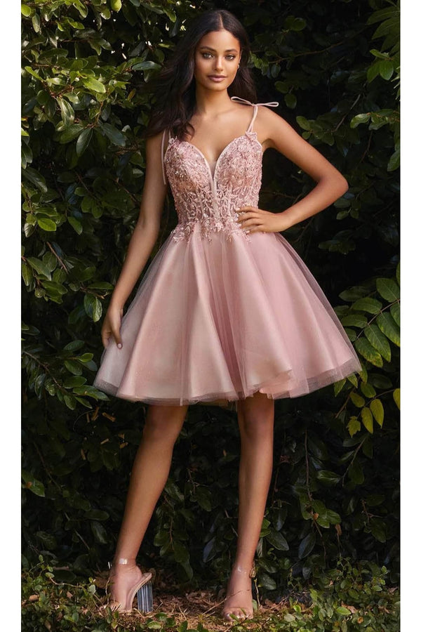 Ladivine CD0188 - Corset Applique Lace Prom Dress - Prom