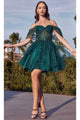 Ladivine CD0211 - Off-Shoulder Corset Gown - Prom
