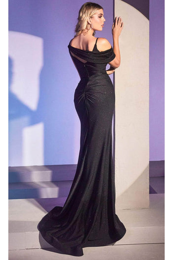 Ladivine CD881 - Draped Sash Prom Dress with Detail - Prom