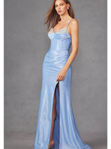 Spaghetti Strap Ruched Prom Gown by Juliet JT2434A