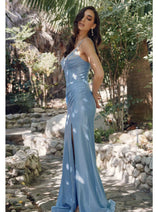 Spaghetti Strap Ruched Prom Gown by Juliet JT2434A