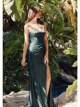 Spaghetti Strap Ruched Prom Gown by Juliet JT2434A