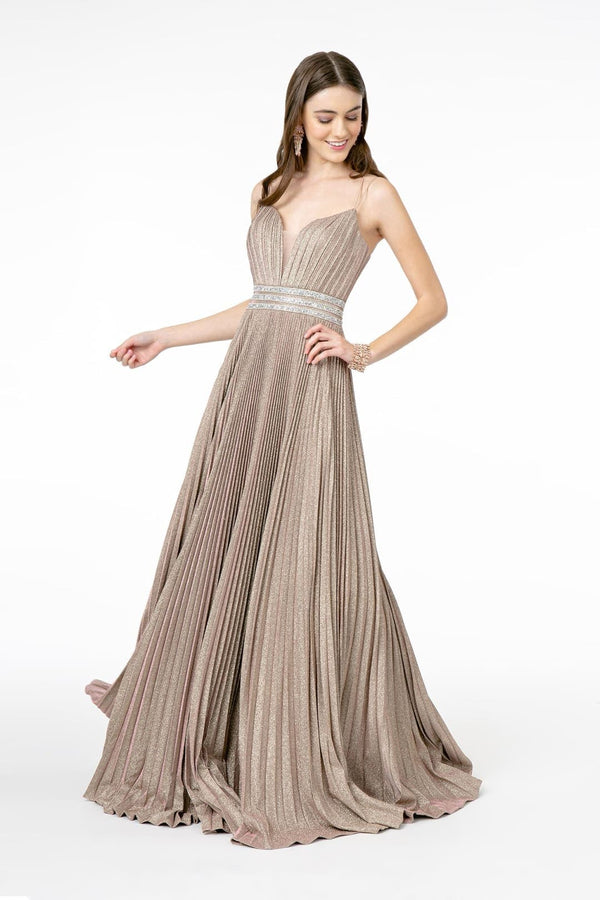 Prom Sparkly Formal Gown - MAUVE / XS
