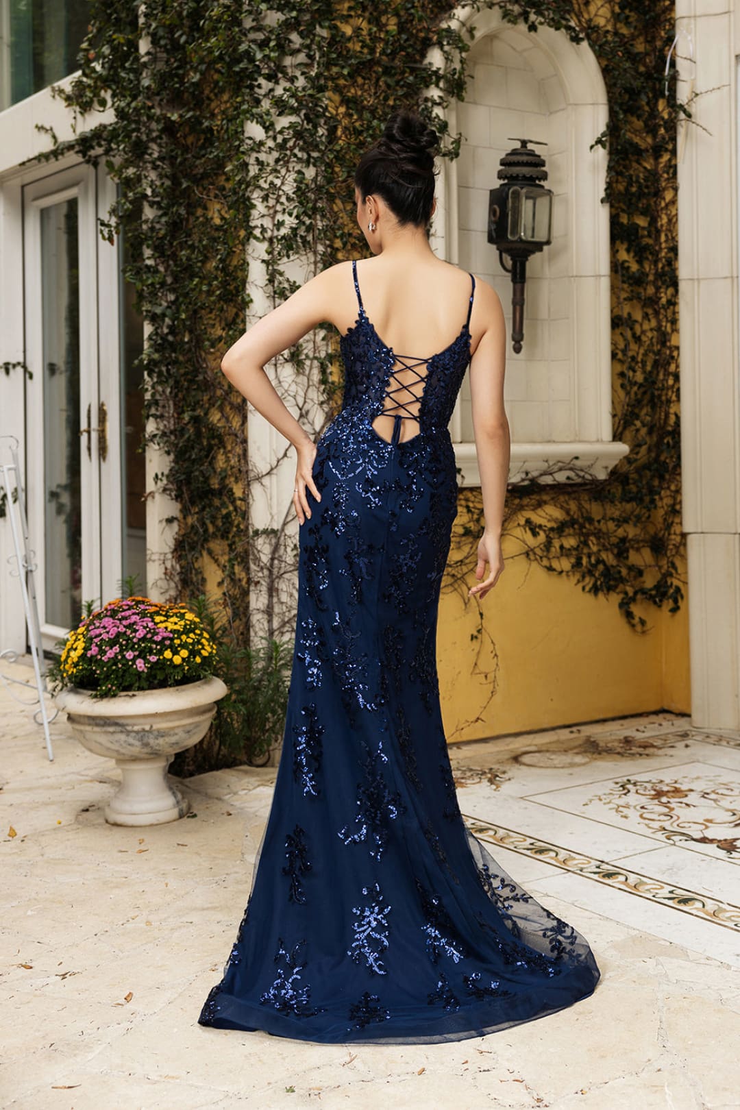 Special Occasion Dress High Slit Sequin Mermaid By May Queen MQ2118 - Dress