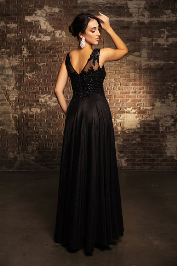 Special Occasion Dress High Split Plunging V-Neck By May Queen MQ2137 - Dress