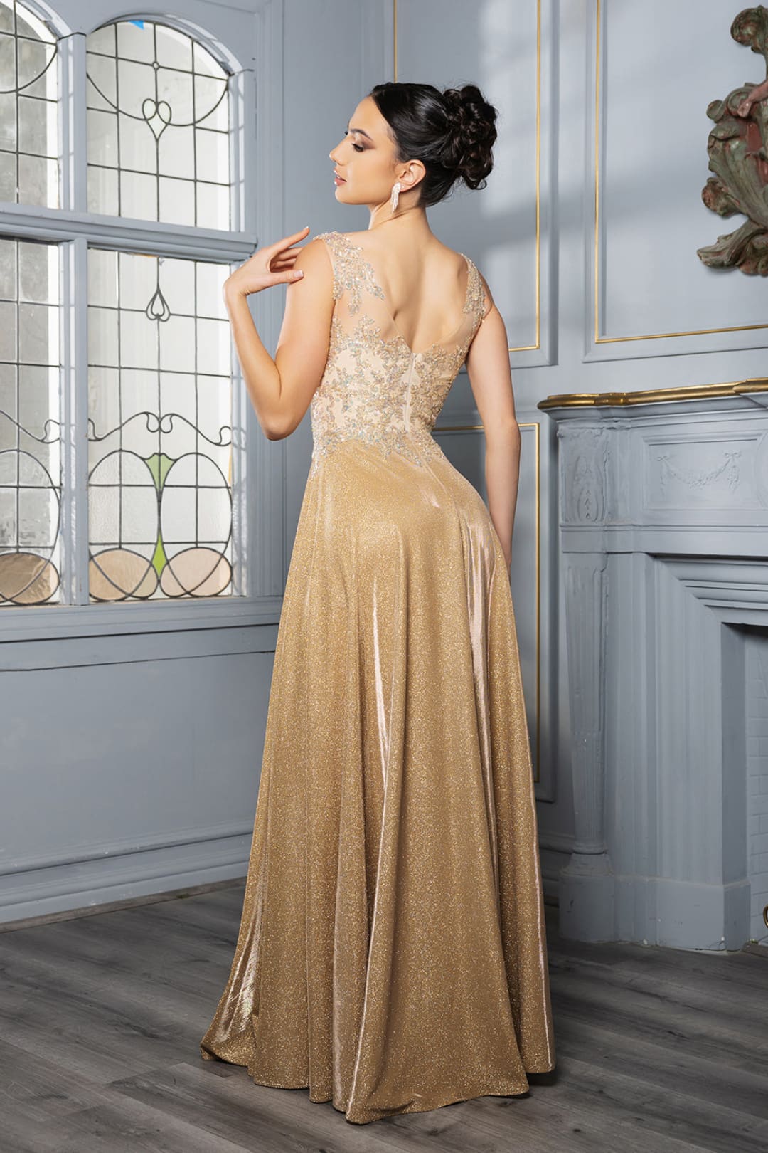 Special Occasion Dress High Split Plunging V-Neck By May Queen MQ2137 - Dress