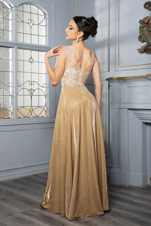 Special Occasion Dress High Split Plunging V-Neck By May Queen MQ2137 - Dress