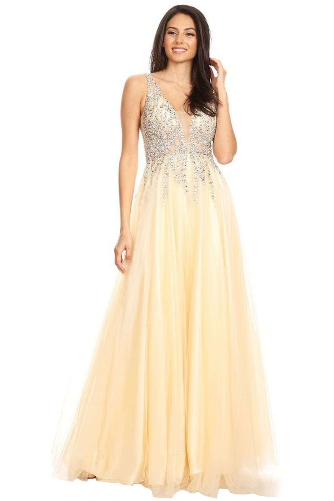Special Occasion Dresses - CHAMPAGNE / 4