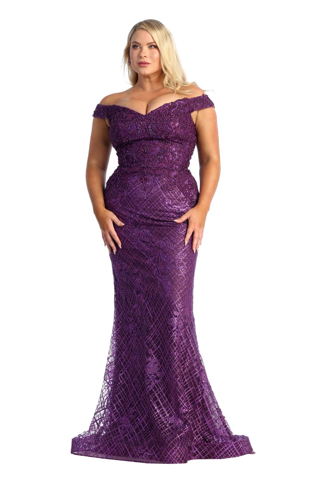 Special Occasion Dresses For Plus Size - EGGPLANT / 4 - Dress