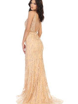 Special Occasion Embroidered Formal Gown