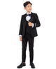 Boys Tuxedos in Color Black Toddler Suit for Kids Set by Stacy Adams Designer