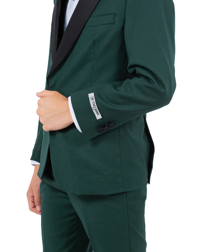 Boys Tuxedos in Color Green Toddler Suit for Kids Set by Stacy Adams Designer