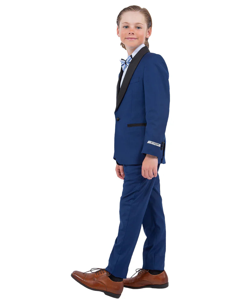 Boys Tuxedos in Color Indigo Toddler Suit for Kids Set by Stacy Adams Designer