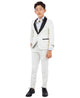 Boys Tuxedos in Color Ivory Toddler Suit for Kids Set by Stacy Adams Designer