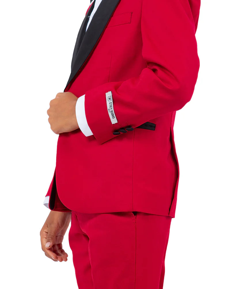 Boys Tuxedos in Color Red Toddler Suit for Kids Set by Stacy Adams Designer