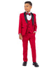 Boys Tuxedos in Color Red Toddler Suit for Kids Set by Stacy Adams Designer