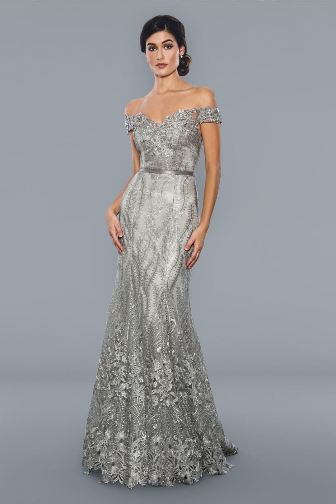 Stella Couture 19060 Long Off Shoulder Evening Gown Sale - Navy / 14 - Prom Dresses