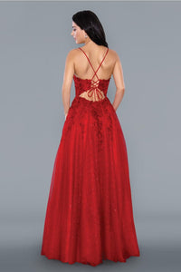 Stella Couture 21036 Long Spaghetti Straps Evening Gown - Prom Dresses