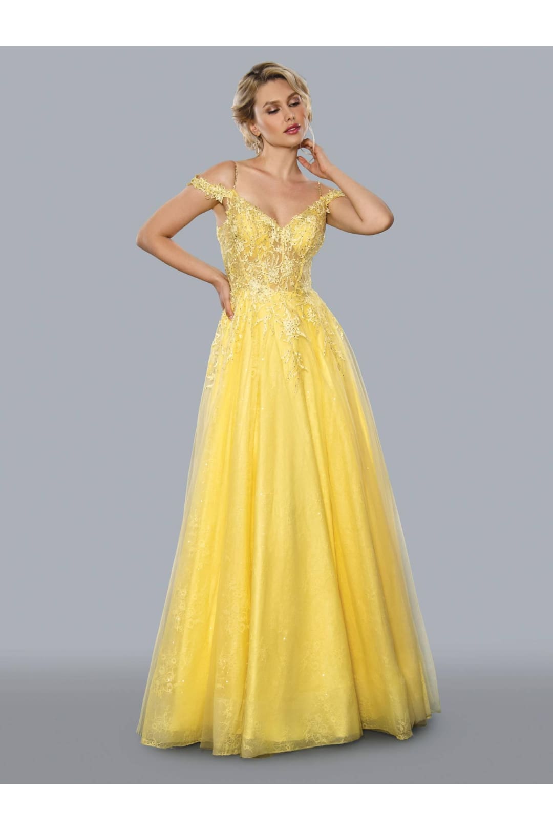 Stella Couture 21038 Off Shoulder Long Prom Dress