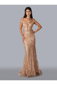Stella Couture 21044 Long Off Shoulder Evening Dress
