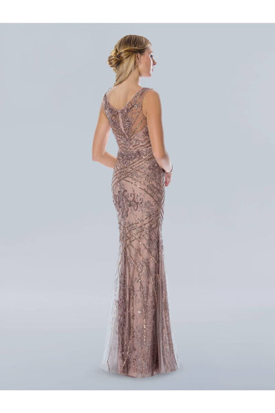 Sleeveless Long Evening Gown Prom Dress Rose