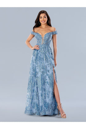 Stella Couture 21064 Glitter Formal Long Prom Dress