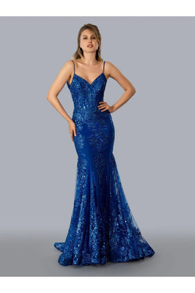 Stella Couture 21066 Long Formal Sequin Prom Dress
