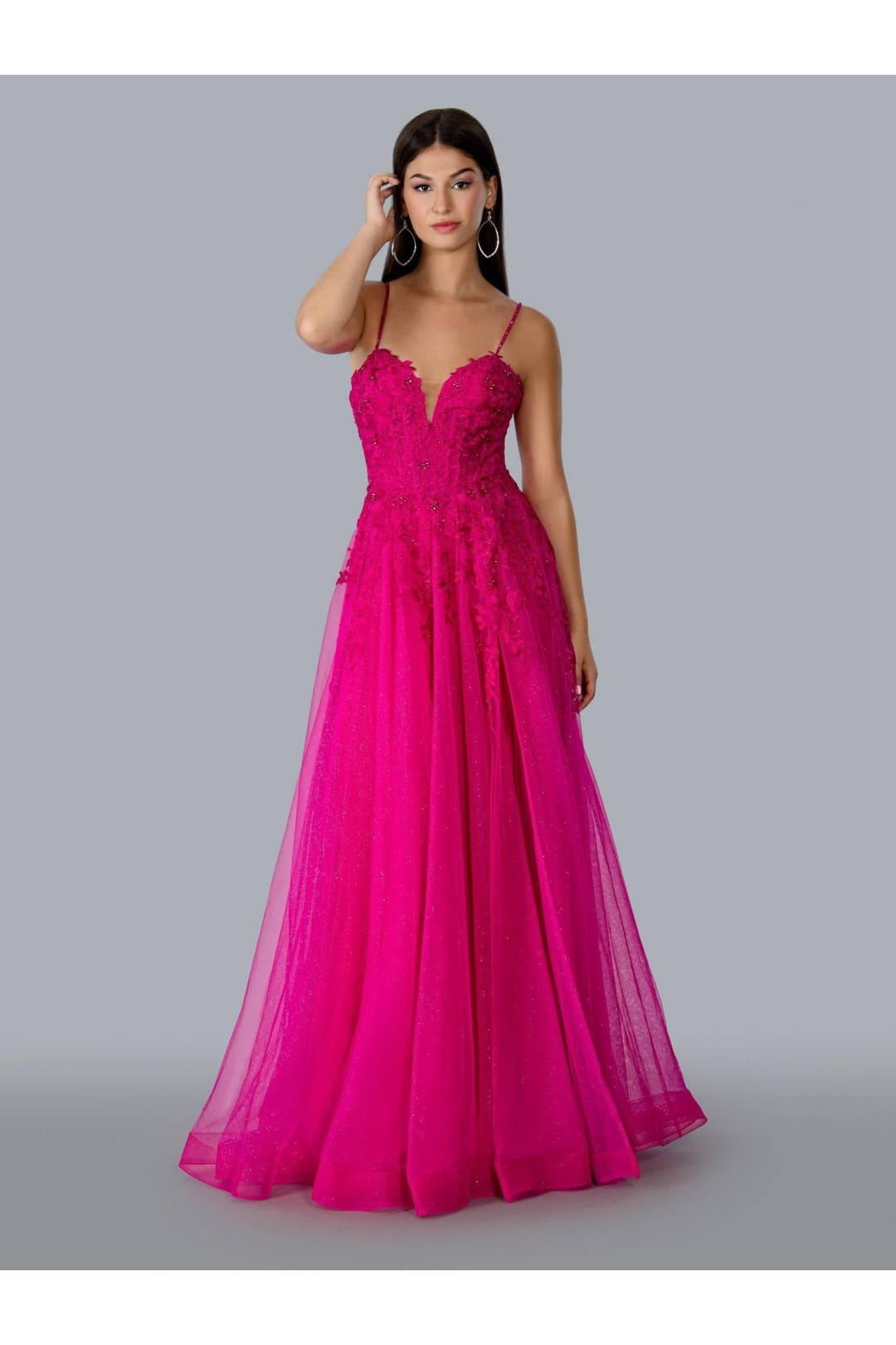 Stella Couture 22027 Spaghetti Strap Long Evening Gown