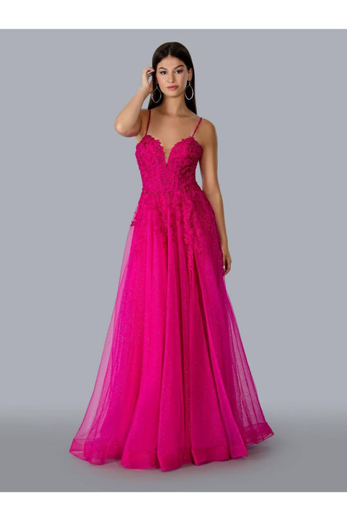 Stella Couture 22027 Spaghetti Strap Long Evening Gown