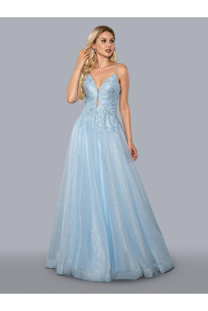 Stella Couture 22028 Long Spaghetti Strap Prom Dress