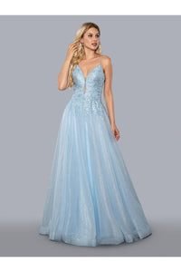 Stella Couture 22028 Long Spaghetti Strap Prom Dress
