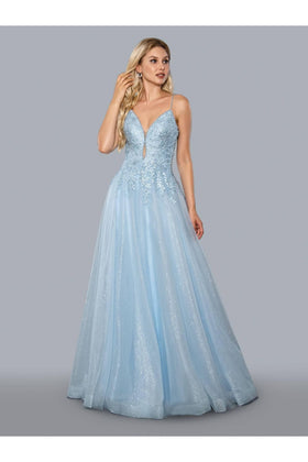 Stella Couture 22028 Long Spaghetti Strap Prom Dress