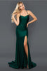 Stella Couture 22037 Simple Yet Sexy Strappy Prom Evening Gown - HUNTER GREEN / 2 - Dress