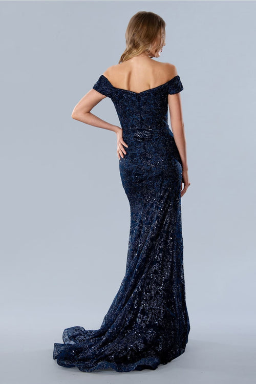 Stella Couture 22069 Long Sparkling Evening Gown - Prom Dresses
