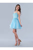 Stella Couture 22770 Blue Short Corset Lace Up Back Homecoming Dress - BLUE / 4